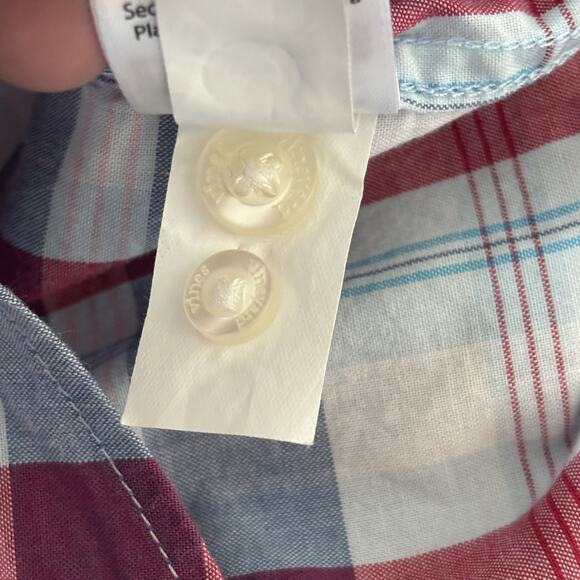 Vineyard Vines Mens Shirt XXL Blue Pink Plaid Tucker Slim Flit Business Casual - Picture 6 of 7